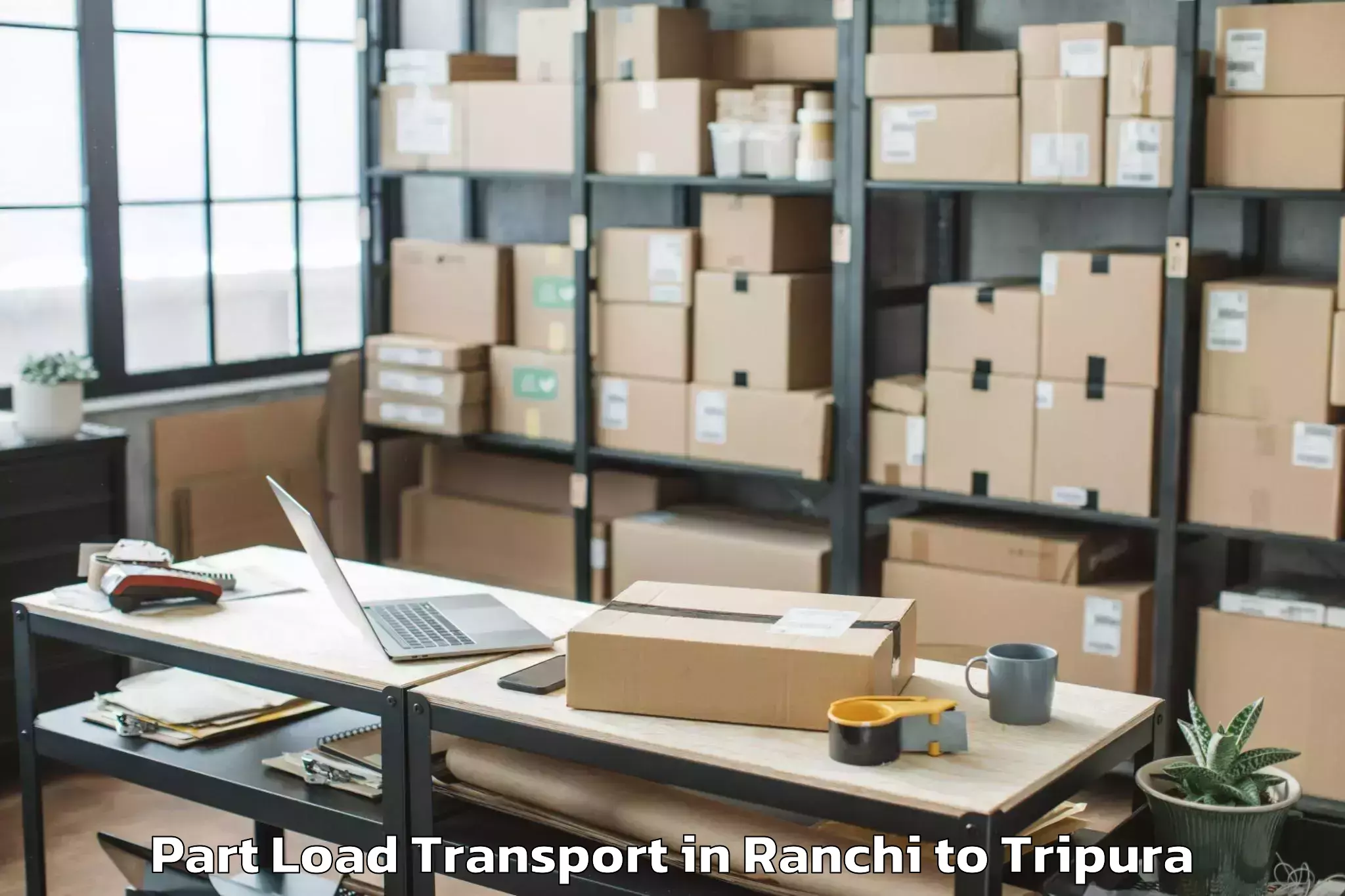 Book Ranchi to Agartala Part Load Transport Online